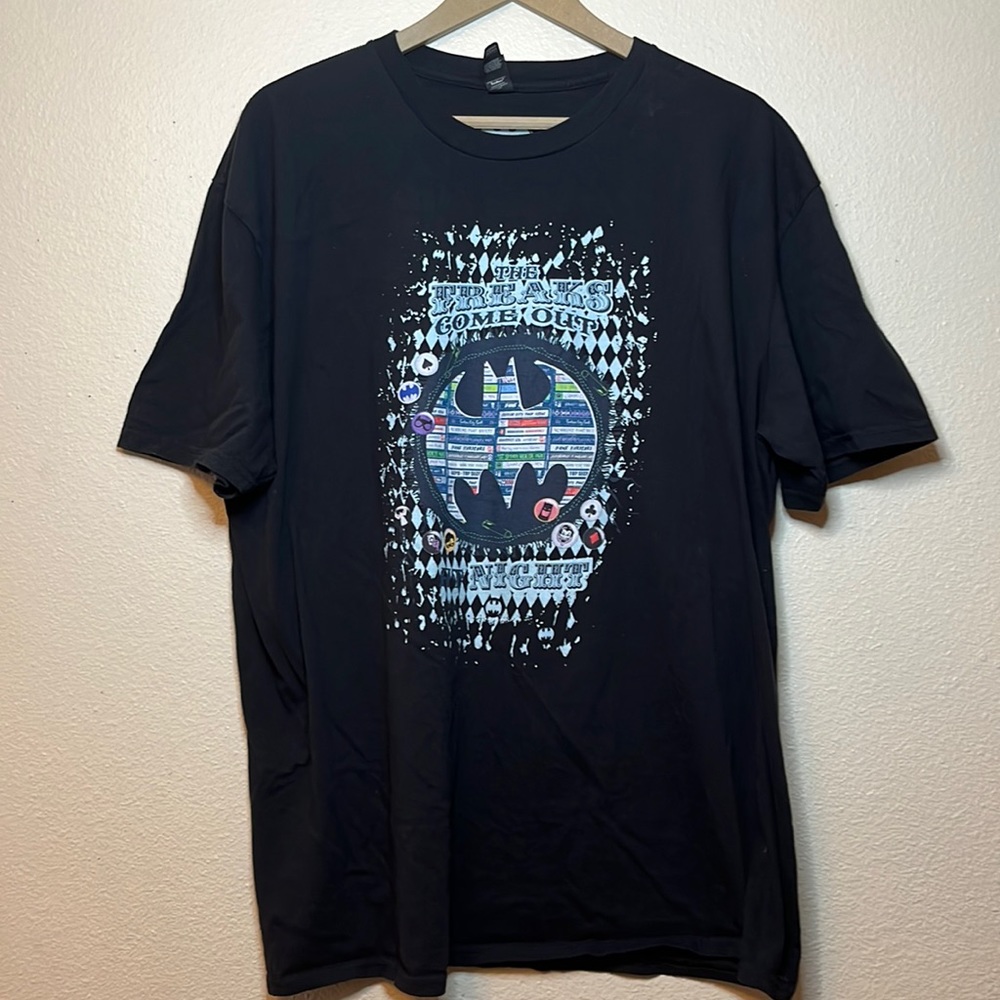 Batman the freaks come out at night graphic T-shirt